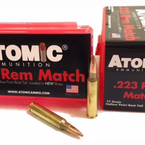 ATOMIC 223 REM 77GR MATCH BTHP – 50RD 10BX/CS