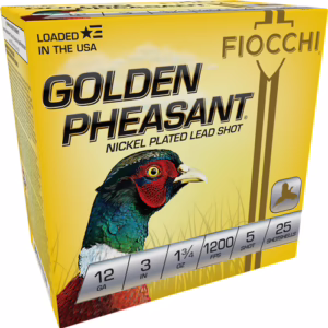 FIOCCHI GOLDEN PHEASANT 12GA – 3″ 1-3/4 #5 25RD 10BX/CS
