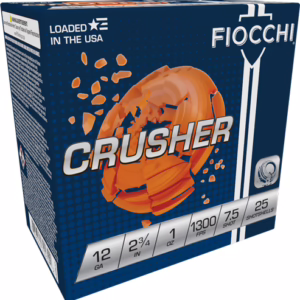 FIOCCHI CRUSHER 12GA 2.75″ 1OZ – #7.5 1300FPS 250RD CASE LOT