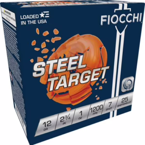 FIOCCHI STEEL 12GA 2.75″ – 1OZ #7 1200FPS 250RD CASE LOT