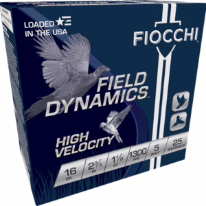 FIOCCHI 16GA 2.75″ 1-1/8OZ #5 – 1300FPS 25RD 10BX/CS