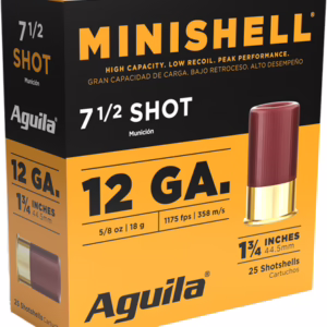AGUILA MINI-SHELL 12GA 1.75″ – 5/8OZ #7.5 25RD 10BX/CS