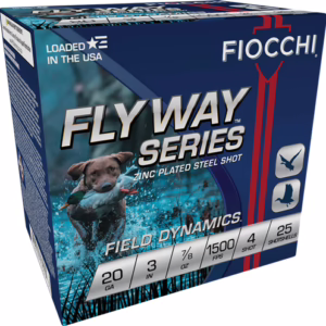 FIOCCHI FLYWAY 20GA 3″ 7/8OZ – #4 1500FPS 25RD 10BX/CS