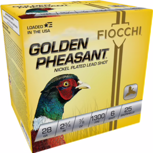 FIOCCHI GOLDEN PHEASANT 28GA – 2.75″ 7/8OZ #6 25RD 10BX/CS