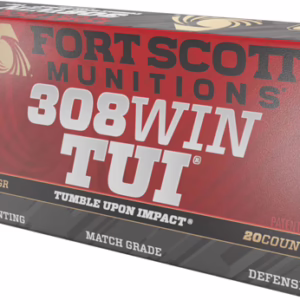 FORT SCOTT 308 WIN 168GR TUI – SOLID COPPER 20RD 10BX/CS