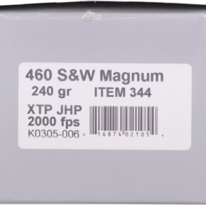 UNDERWOOD 460 SW MAG 240GR – XTP JHP 20BX/10CS