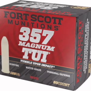 FORT SCOTT 357 MAG 125GR TUI – SOLID COPPER 20RD 25BX/CS