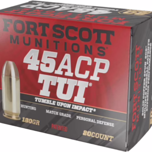 FORT SCOTT 45ACP 180GR TUI – SOLID COPPER 20RD 25BX/CS