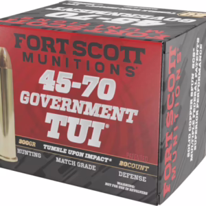 FORT SCOTT 45-70 GOV 300GR TUI – SOLID COPPER 20RD 10BX/CS