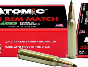 ATOMIC 223 REM 77GR TIPPED – MATCHKING 20RD 10BX/CS