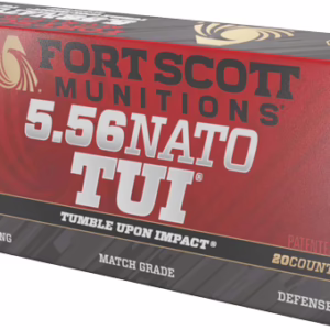 FORT SCOTT 5.56X45 62GR TUI – SOLID COPPER 20RD 25BX/CS