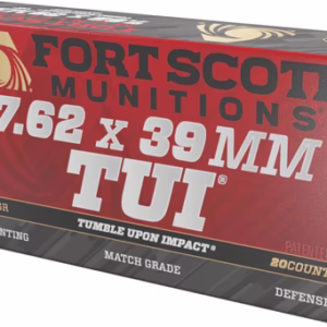 FORT SCOTT 7.62X39 117GR TUI – SOLID COPPER 20RD 10BX/CS