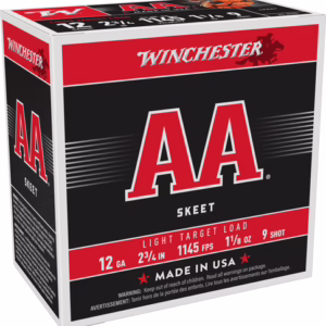 WINCHESTER AA 12GA 2.75″ – 1-1/8OZ #9 1145FPS 250RD CASE