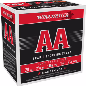 WINCHESTER AA 20GA 2.75″ 1OZ – #7.5 1165FPS 250RD  CASE LOT