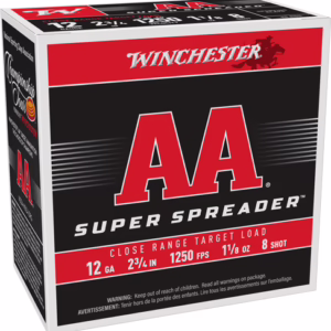 WINCHESTER AA 12GA 2.75″ 1-1/8 – SPREADER #8 1250FPS 250RD CASE