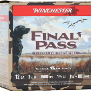 WINCHESTER FINAL PASS 12GA 3″ – 1-1/2OZ #BB & 1.5 25RD 10BX/CS