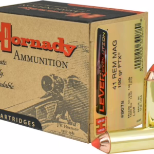 HORNADY LEVEREVOLUTION 41 REM – MAG 190GR FTX 20RD 10BX/CS