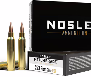 NOSLER MATCH GRADE 223 REM – 70GR RDF HPBT 20RD 20BX/CS
