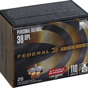 FEDERAL 38 SPECIAL 110GR – HYDRA-SHOK JHP 20RD 10BX/CS
