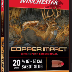 WINCHESTER COPPER IMPACT 20GA – 2.75″ 3/4OZ SABOT 5RD 20BX/CS