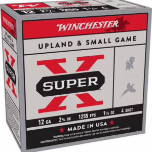 WINCHESTER SUPER-X 12GA 2.75″ – 1-1/8OZ #4 1255FPS 250RD CASE