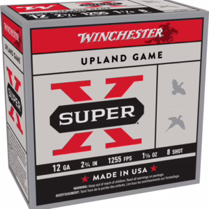 WINCHESTER SUPER-X 12GA 2.75″ – 1255FPS 1-1/8OZ #8 250RD CASE