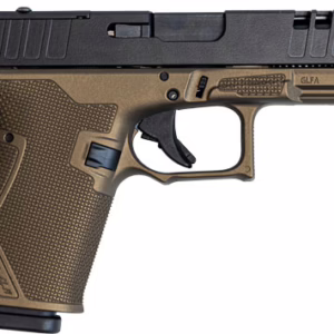GLFA 19 STRIKER 9MM 4″ 15 SHOT – BLACK SLIDE BRONZE FRAME