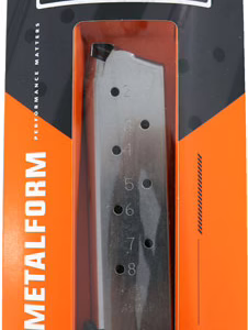 METALFORM MAGAZINE 1911 GOVT. – 45ACP 8RD S/S REMOVABLE BASE