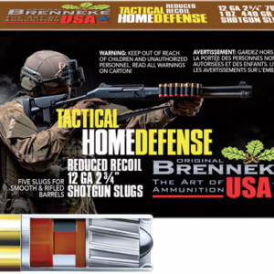 BRENNEKE USA REDUCED RECOIL – 12GA 2.75″ 1OZ SLUG 5RD 50BX/C