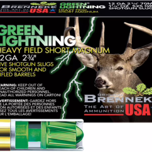 BRENNEKE USA GREEN LIGHTNING – 12GA 2.75″ 1-1/4OZ 5RD 50BX/CS