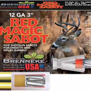BRENNEKE USA RED MAGIC 12GA 3″ – 1OZ SABOT 5RD  50BX/CS