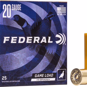 FEDERAL GAME LOAD 20GA 2.75″ – 1OZ #5 25RD 10BX/CS
