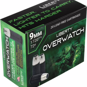 LIBERTY OVERWATCH 9MM LUGER – 72GR HP 20RD 10BX/CS