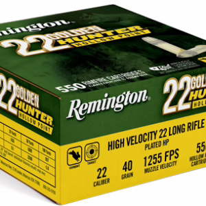 REMINGTON GOLDEN HUNTER 22LR – 40GR PLATED HP 550RD 12BX/CS