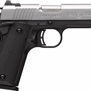 BROWNING 1911-380 STAINLESS – 380ACP 3.58″COMP 8RD BLK/SS