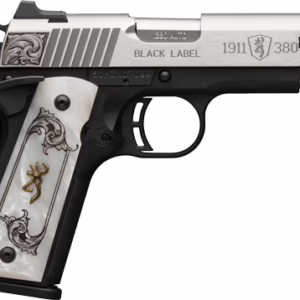 BROWNING 1911-380 SS/ENGRAVED – 380ACP FS 3.58″ WHITE PEARL