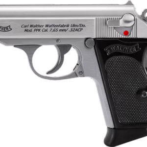 WALTHER PPK 32ACP SS FS – 6+1 RD BLACK SYNTHETIC GRIPS