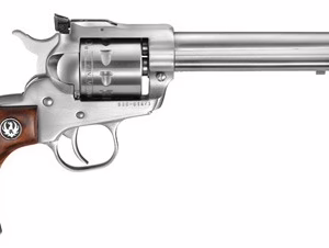 RUGER SINGLE-NINE 22WMR 9-SHT – 6.5″ AS STAINLESS HARDWOOD
