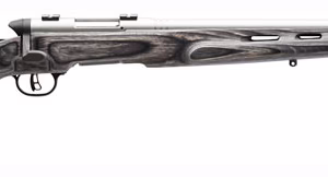 SAVAGE BMAG TARGET 17WSM 22″ – HB SS/GREY LAMINATE T-HOLE