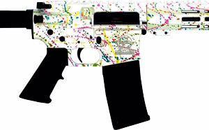 GLFA AR15 PISTOL 223 WYLDE – 7.5″ NITRIDE SPLATTER WHITE
