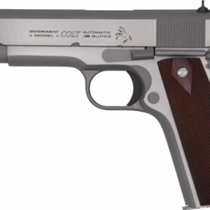 COLT GOVERNMENT 1911 38 SUPER – 5″ 9RD STAINLESS ROSEWOOD