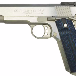 COLT GOLD CUP TROPHY 38 SUPER – 5″ 9RD STAINLESS BLUE G10 GRIP