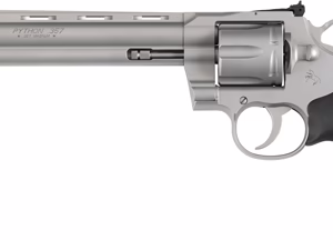 COLT PYTHON 357MAG 8″ 6RD – MATTE STAINLESS HOGUE GRIPS