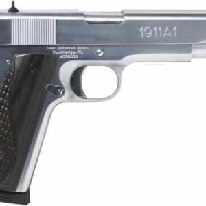 IVER JOHNSON 1911A1 38 SUPER – 5″ FS 9RD CHROME BLACK WOOD